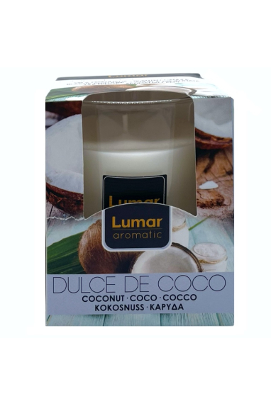 Bougie parfumée en verre Coco sucré - Lumar BOUGCOCO