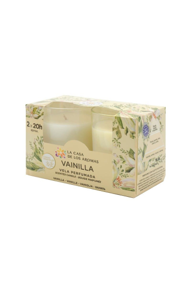 Ensemble de 2 bougies parfumées Vanille - La Casa Aromas BOUGIEPCKVANIL_140