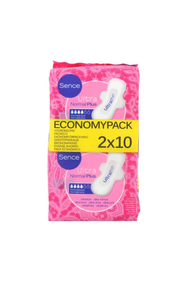 Paquet de 2×10 serviettes hygiéniques - Ultra Normal Plus